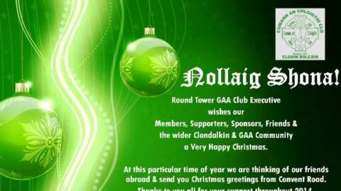 Christmas greetings from Round Tower GAA Club