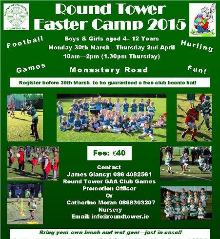 FINAL OPPORTUNITY TO REGISTER! Round Tower Easter Camp 2015