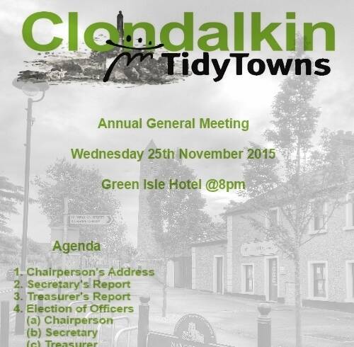 Clondalkin Tidy Towns Update & AGM