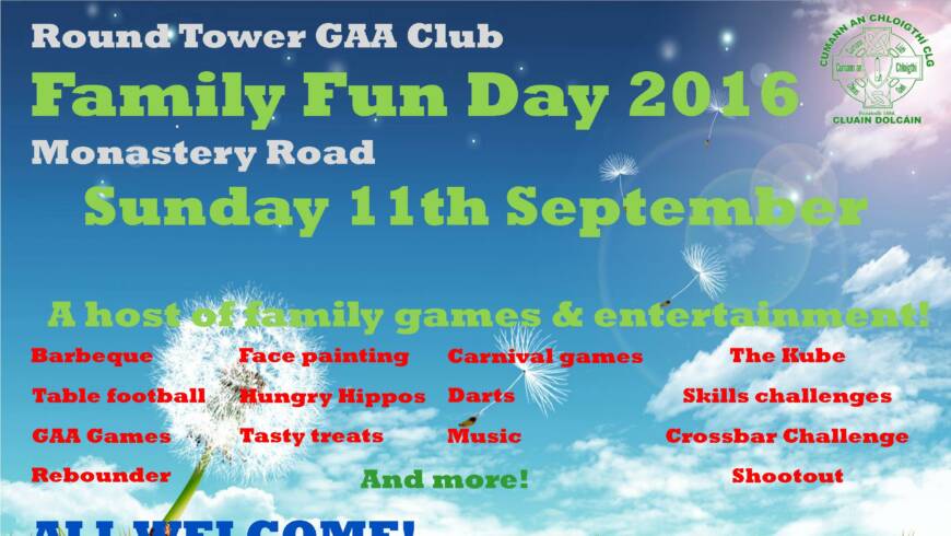 Round Tower Family Day – Sunday 11th September