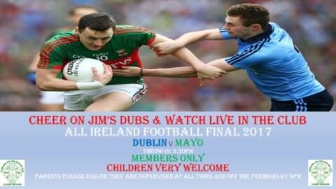 Watch Dublin v Mayo in Round Tower GAA Club