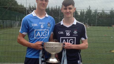 Alex & Joe visit with Leinster Cup