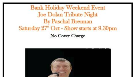 Joe Dolan tribute this Bank Holiday weekend