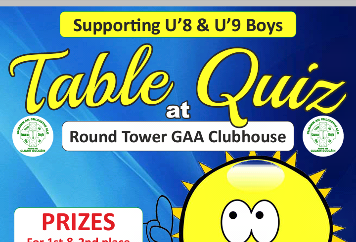 Under 8 & 9 Boys Table Quiz