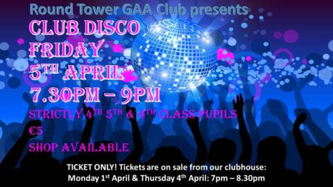 Club Disco Friday – Get your tickets Monday & Thursday