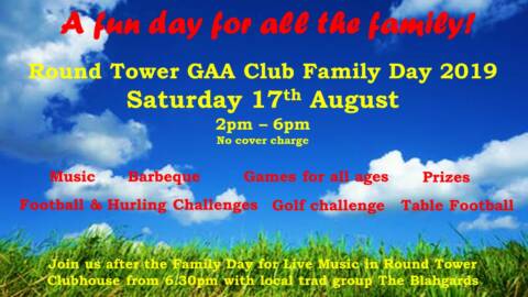 Round Tower Family Day 2019 – Saturday 17th August
