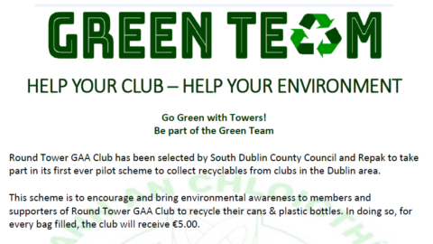 Towers Goes Green! Help Your Club – Help Your Environment