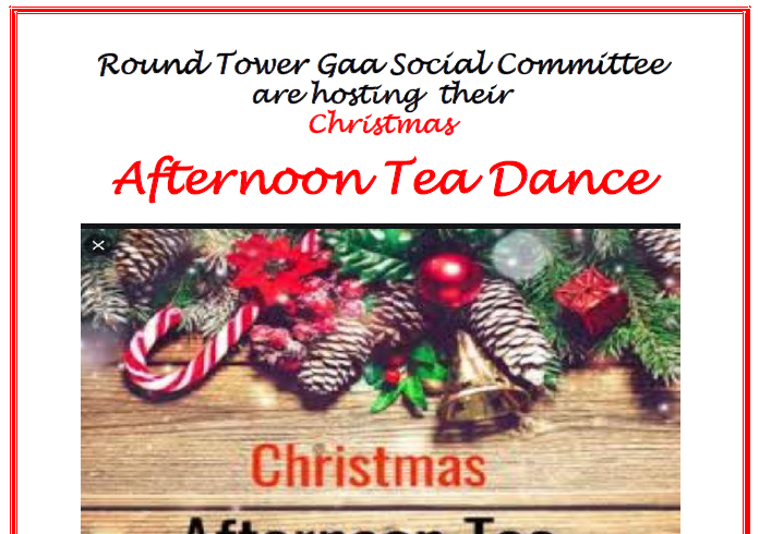 Christmas Tea Dance – Sunday 29th December