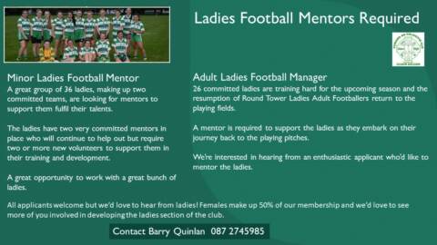 Ladies Football Mentors Required
